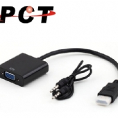 【PCT】HDMI 轉 VGA母 螢幕轉接線(含3.5mm音源)(HVA11-A)